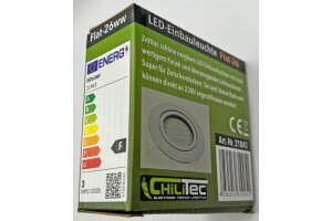 LED-Einbauleuchte Flat-26 warmweiß 80x26mm 3W 370lm weißes Gehäuse
