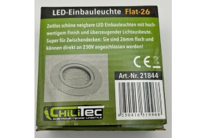 LED-Einbauleuchte Flat-26 neutralweiß 80x26mm 3W 390lm weißes Gehäuse