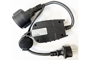 Zwischenstecker mit Dämmerungsschalter und Zeitvorwahl (1- 9 Std.) über Display