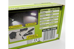 LED Stableuchte mit Akku FlexiLED 300 LiIon Akku Magnethalter 3W 270lm,IP44