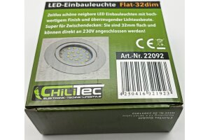 LED-Einbauleuchte Flat-32dim warmweiß 80x32mm 5W 590lm weißes Gehäuse