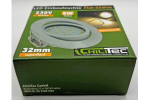 LED-Einbauleuchte Flat-32dim warmweiß 80x32mm 5W 590lm weißes Gehäuse