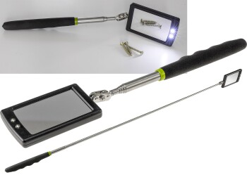 Teleskop Spiegel mit LED Beleuchtung Gesamtlänge...