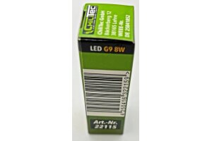 LED Stiftsockel G9 8W 880lm 330° 230V 3000K warmweiß