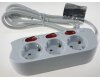 Steckdosenleiste mit Einzelschaltung 3-fach weiß 1,5m Kabel