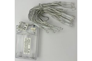 LED Batterie-Lichterkette CT-BK20 2m warmweiß transp. Kabel 20 LEDs