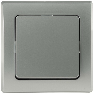 DELPHI Kreuzschalter 250V~/ 10A inkl. Rahmen UP silber