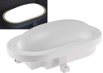 LED Oval-Armatur FRL-O 12 IP44 Feuchtraum-Leuchte 13W...