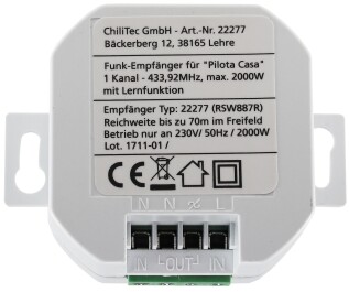 Funk-Empfänger für Pilota Casa 1-Kanal max....