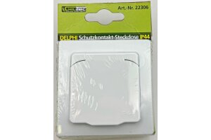 DELPHI Schutzkontakt-Steckdose IP44 250V~/ 16A inkl. Rahmen UP weiß