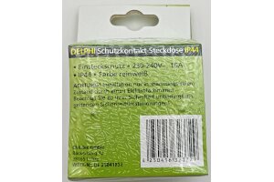 DELPHI Schutzkontakt-Steckdose IP44 250V~/ 16A inkl. Rahmen UP weiß