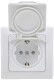 DELPHI Schutzkontakt-Steckdose IP44 250V~/ 16A inkl. Rahmen UP weiß