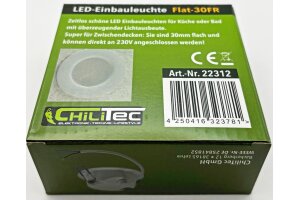 LED-Einbauleuchte Flat-30 FR-R 4200K Ø85x30mm 5W 500lm IP44 rund weiß