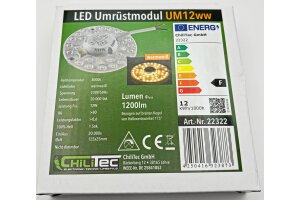 LED Umrüstmodul UM12ww für Leuchten Ø125mm 12W 1200lm 3000K Magnethalter