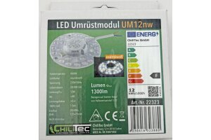 LED Umrüstmodul UM12nw für Leuchten Ø125mm 12W 1300lm 4000K Magnethalter