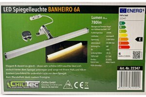 LED Spiegelleuchte Banheiro 6A 230V 6W 780lm 40cm 2900K warmweiß