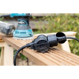 Gartensteckdose für Außen 3-fach IP44 5m Zuleitung