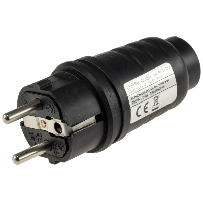 Schutzkontakt-Gummistecker für Außen 250V/16A IP44