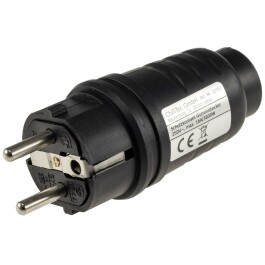 Schutzkontakt-Gummistecker für Außen 250V/16A...