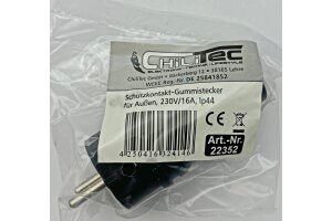 Schutzkontakt-Gummistecker für Außen 250V/16A IP44