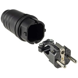 Schutzkontakt-Gummistecker für Außen 250V/16A...
