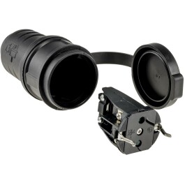 Schutzkontakt-Gummikupplung für Außen Schutzkappe 250V/16A IP44