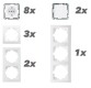 DELPHI Starter-Kit 16-teilig PRO,weiß 8x Steckdose 2x Schalter Klemmanschluß
