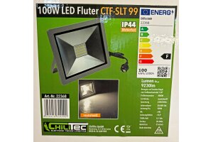 LED-Fluter SlimLine CTF-SLT 99 silber 100W 9230lm 4000K neutralweiß IP44
