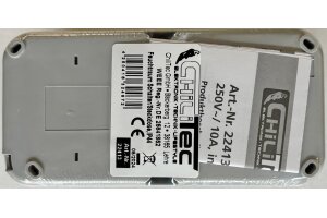 Feuchtraum Kombi-Schalter/Steckdose,IP44 250V~/ 10/16A grau AP vertikal
