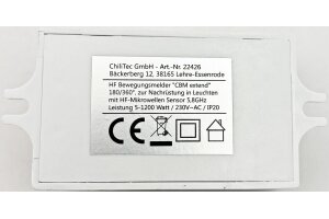 HF Bewegungsmelder CBM extend 230V 180/360° zur Nachrüstung in Leuchten