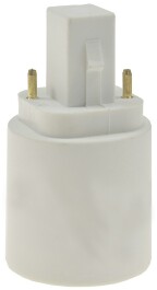 Lampensockel-Adapter Kunststoff G24 auf E27 G24 universal...
