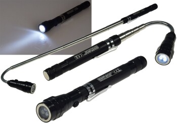 Teleskop Pick-Up Werkzeug mit LED Je 1 Magnet...