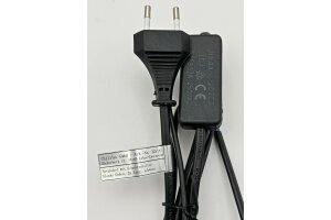 Netzkabel mit Schnurschalter blanke Enden 2m lang schwarz