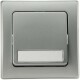 DELPHI Taster mit Namensschild 0-250V~/ 10A inkl. Rahmen UP silber