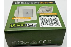 LED Wand-Einbauleuchte EBL 86 PIR 1,8W 3000k warmweiß Rahmen cremeweiß