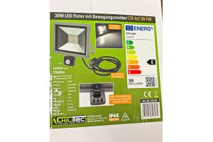 LED-Fluter SlimLine CTF-SLT30 PIR 30W IP44 2960lm 4200K Bewegungsmelde