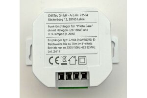 Funk-Empfänger DIM für Pilota Casa dimmt Halogen- (150W) + LED-Lampen (60W)