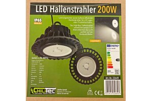 LED-Hallenstrahler PRO 200Watt 110° 26500 Lumen 4000K 230V / 50Hz IP65