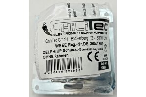 DELPHI Schutzkontakt-Steckdose weiß 250V~/ 16A Steckanschluss OHNE Rahmen