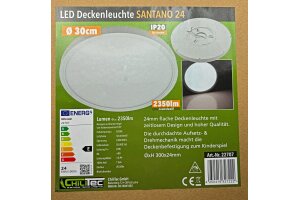 LED Deckenleuchte Santano 24n Ø 30cm 24W 2350lm 4200K neutralweiß