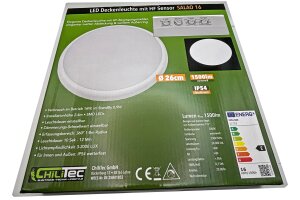LED Deckenleuchte SALAO 16 WW IP54 16W 1500lm 3000K HF-Bewegungsm.