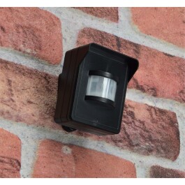 Funk-Bewegungsmelder für Pilota Casa IP44 90°/8m PIR Aufputz schwarz