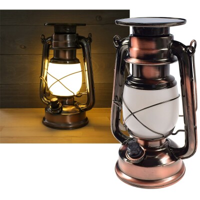 LED Camping Laterne CT-CL Copper SOLAR ØxH 12x23,5cm warmweiß dimmbar