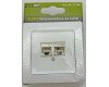 DELPHI Netzwerk-Dose 2x CAT6 inkl. Rahmen UP weiß