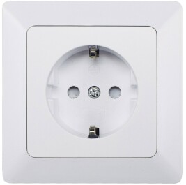 MILOS Schutzkontakt-Steckdose weiß matt 250V~/ 16A...
