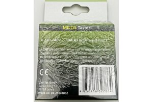 MILOS Taster weiß matt 0-250V~/ 10A inkl. Rahmen UP