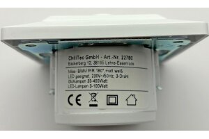 MILOS Bewegungsmelder 160° weiß matt LED geeignet  250V~ Unterputz 3-Draht