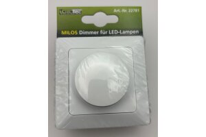MILOS Dimmer für LED Lampen weiß matt 250V~/ 3-60W inkl. Rahmen UP