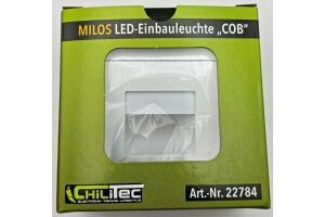 MILOS LED-Einbauleuchte COB weiß matt 80x80mm 3000k warmweiß 55Lumen