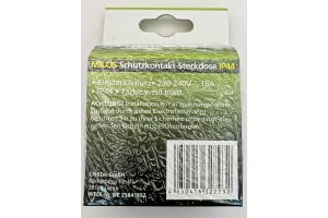 MILOS Schutzkontakt-Steckdose IP44 250V~/ 16A inkl. Rahmen UP weiß matt